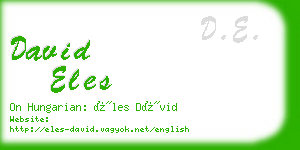 david eles business card